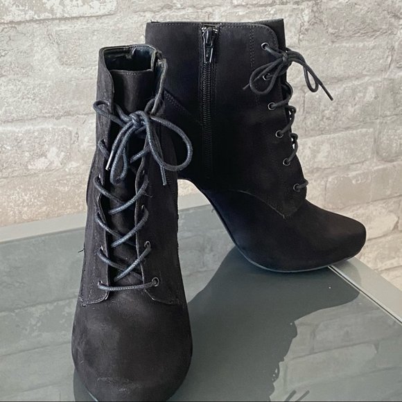 SOLD | Call It Spring Black Suede Ankle Booties EUC - Picture 9 of 13